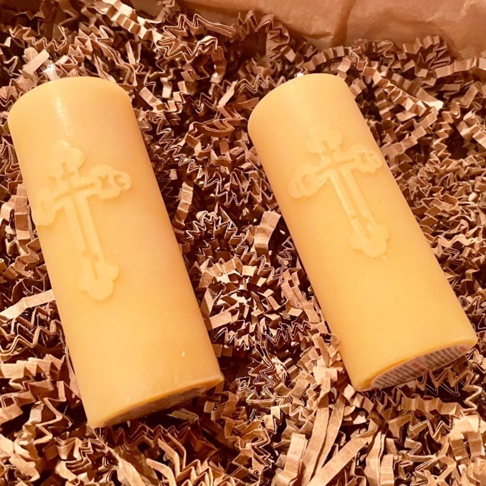 MINI ORTHODOX BEESWAX CROSS CANDLE
-HANDMADE
0483 - Picture 2 of 6